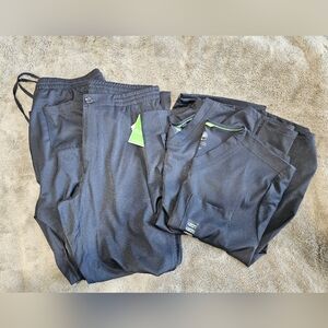 2 Sets Mens Gray Scrubs